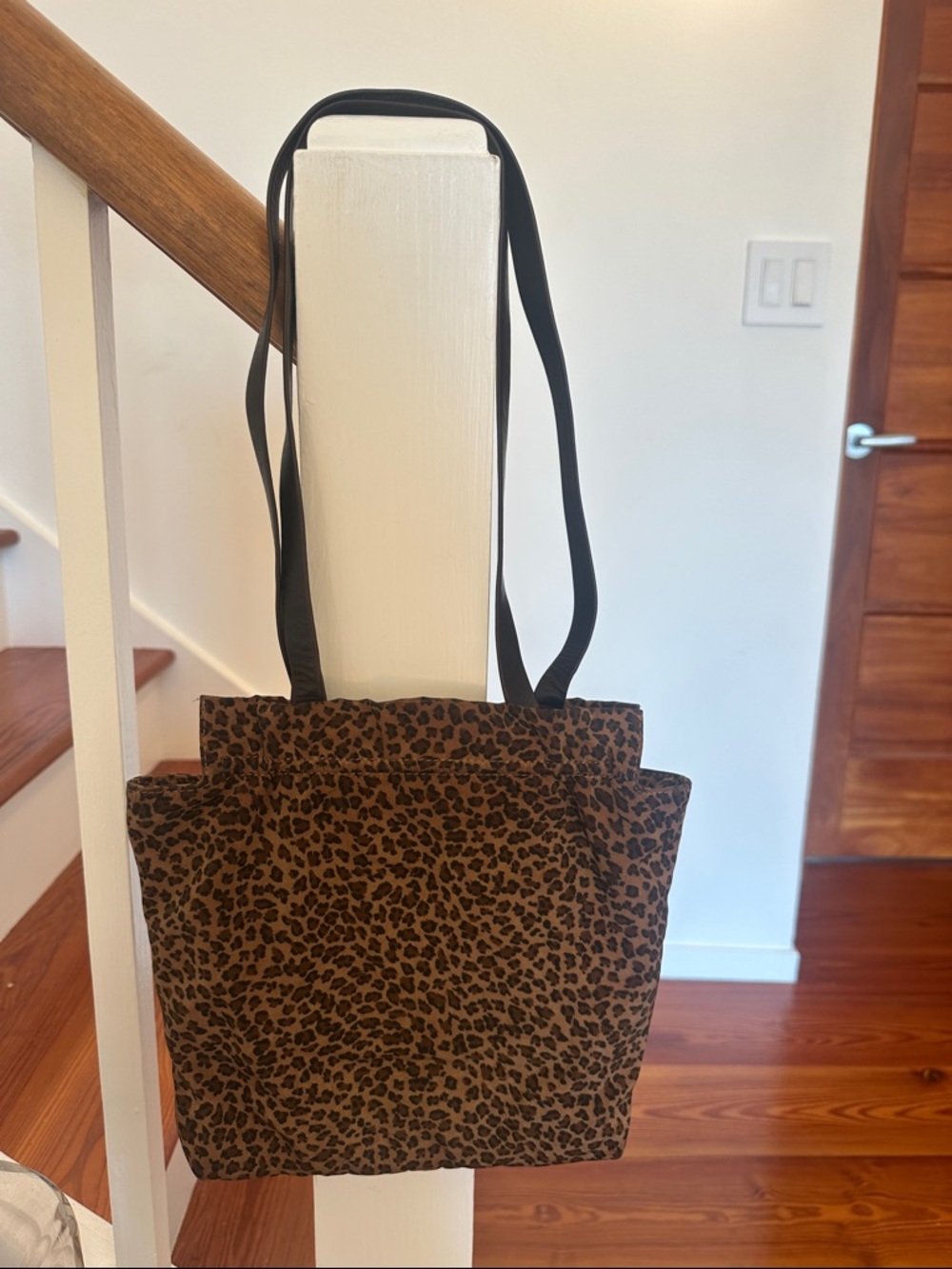 Bottega Veneta Leopard Print Shoulder Tote - Brown and Black - Picture 2 of 8